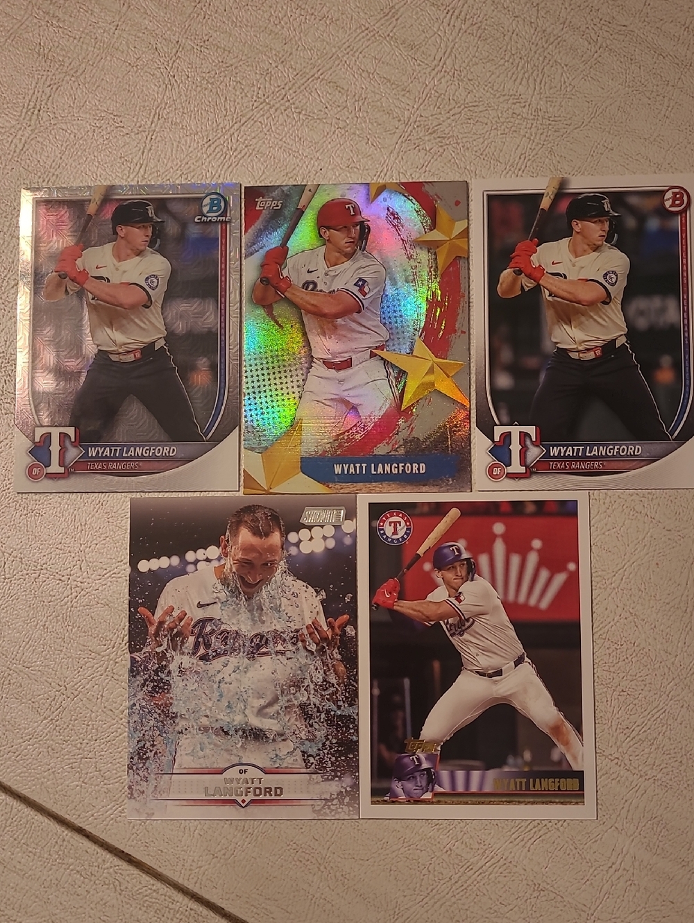 Wyatt Langford Texas Rangers Baseball Card Lot -5